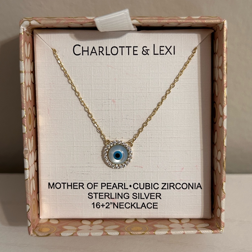 Gold And Blue Evil Eye Necklace